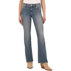 KUT From The Kloth Natalie Flare Jeans Medium Wash Blue High Rise Plus Size 14